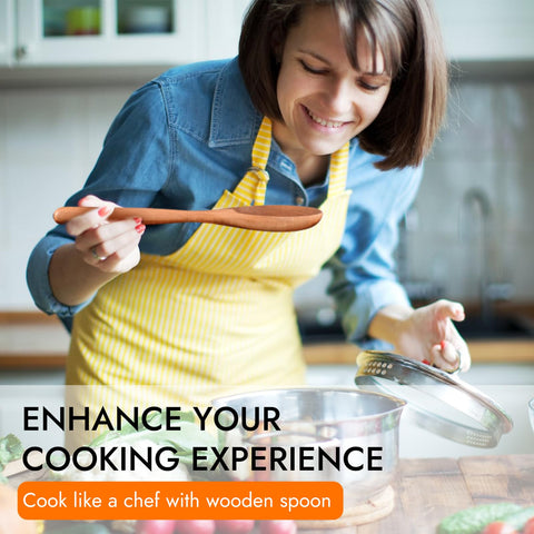 GinSent 12-inch spoon suits most pots and pans.