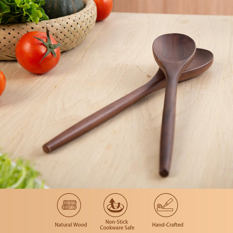 GinSent eco-friendly wooden spoons with comfortable grip