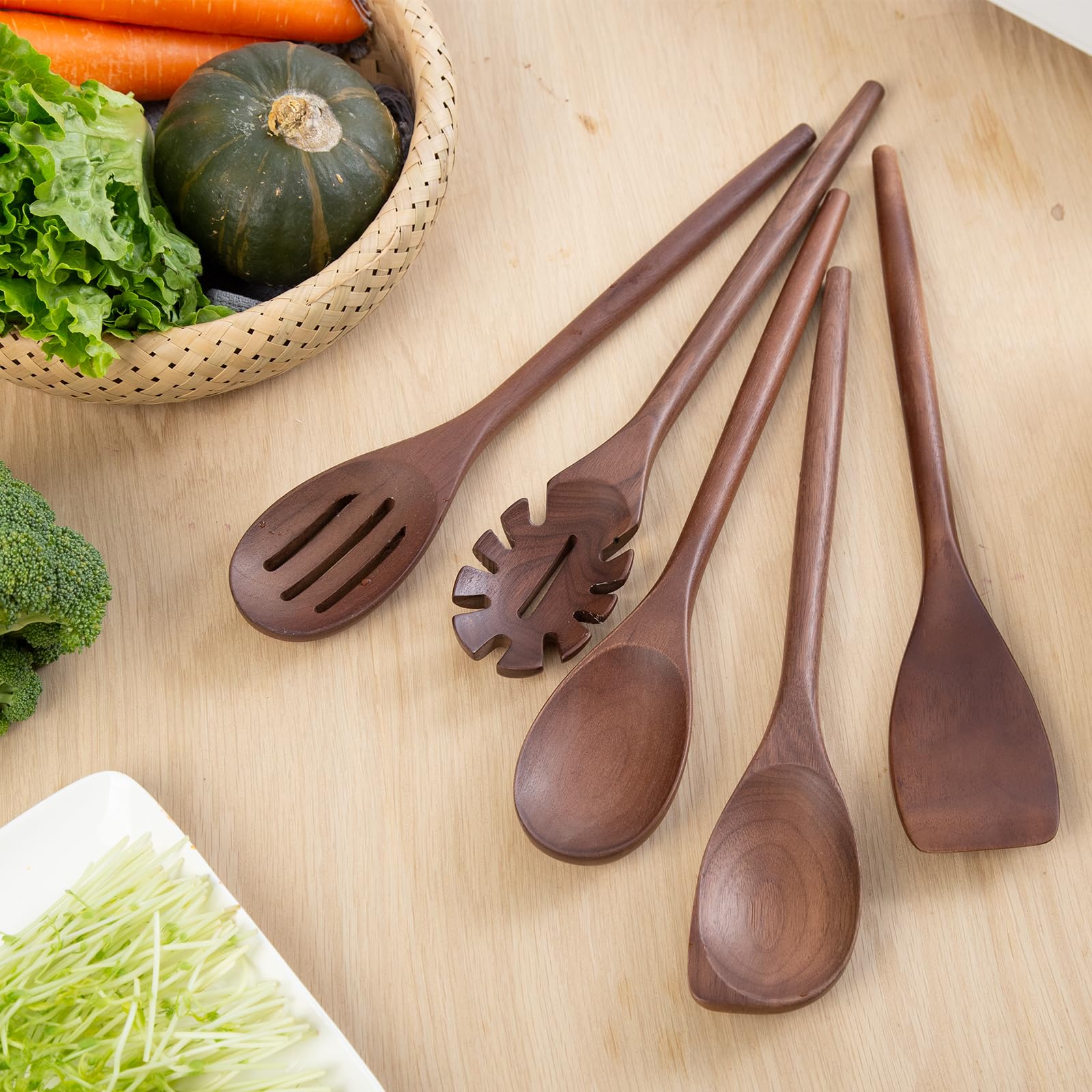 GinSent hand-wash-only wooden spoons preservation of finish