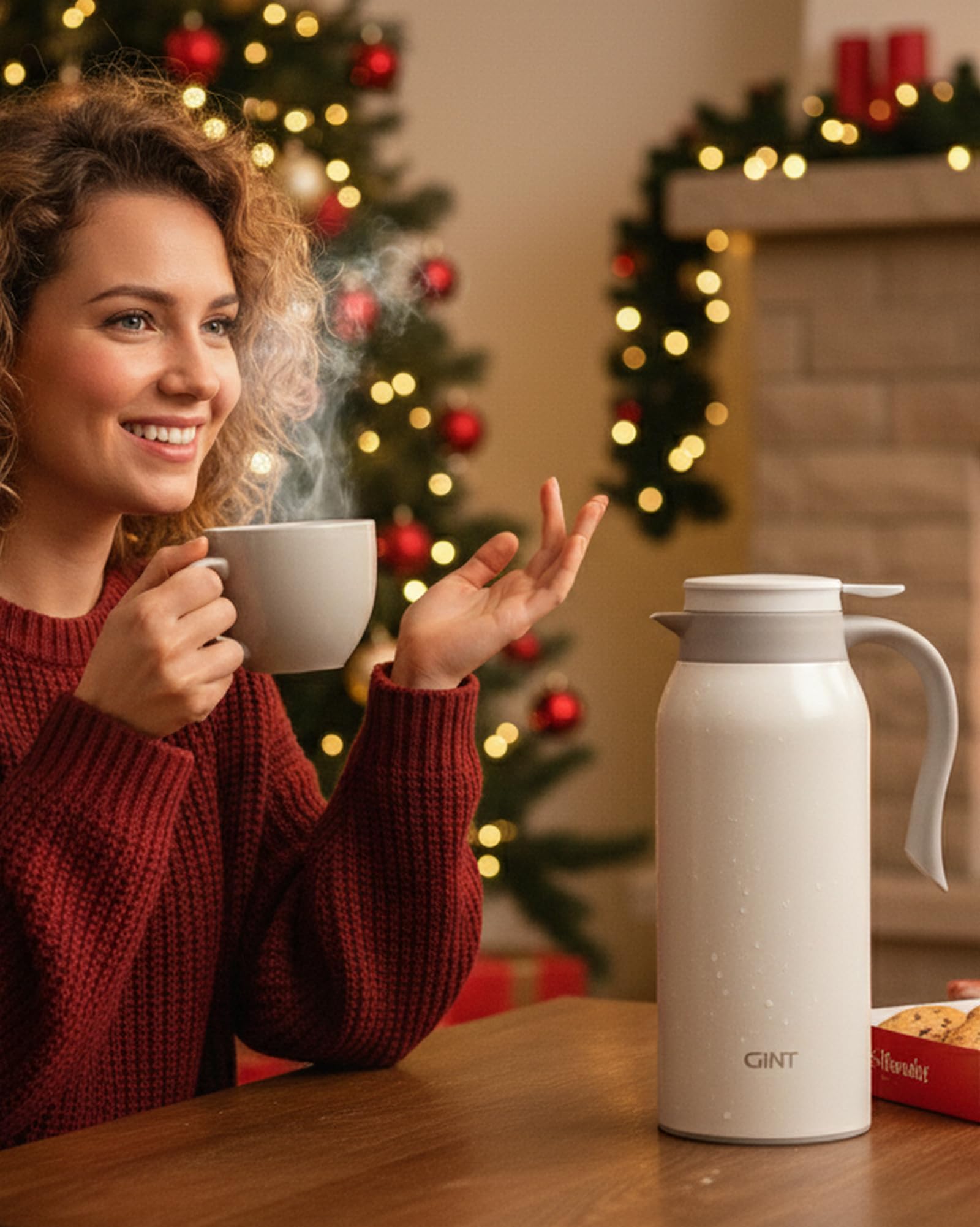 GiNT 51oz carafe pouring action demonstrates smooth, spill-free serving.