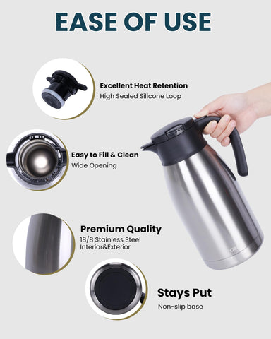 GiNT pinch-release lid enables one-handed pouring while hosting