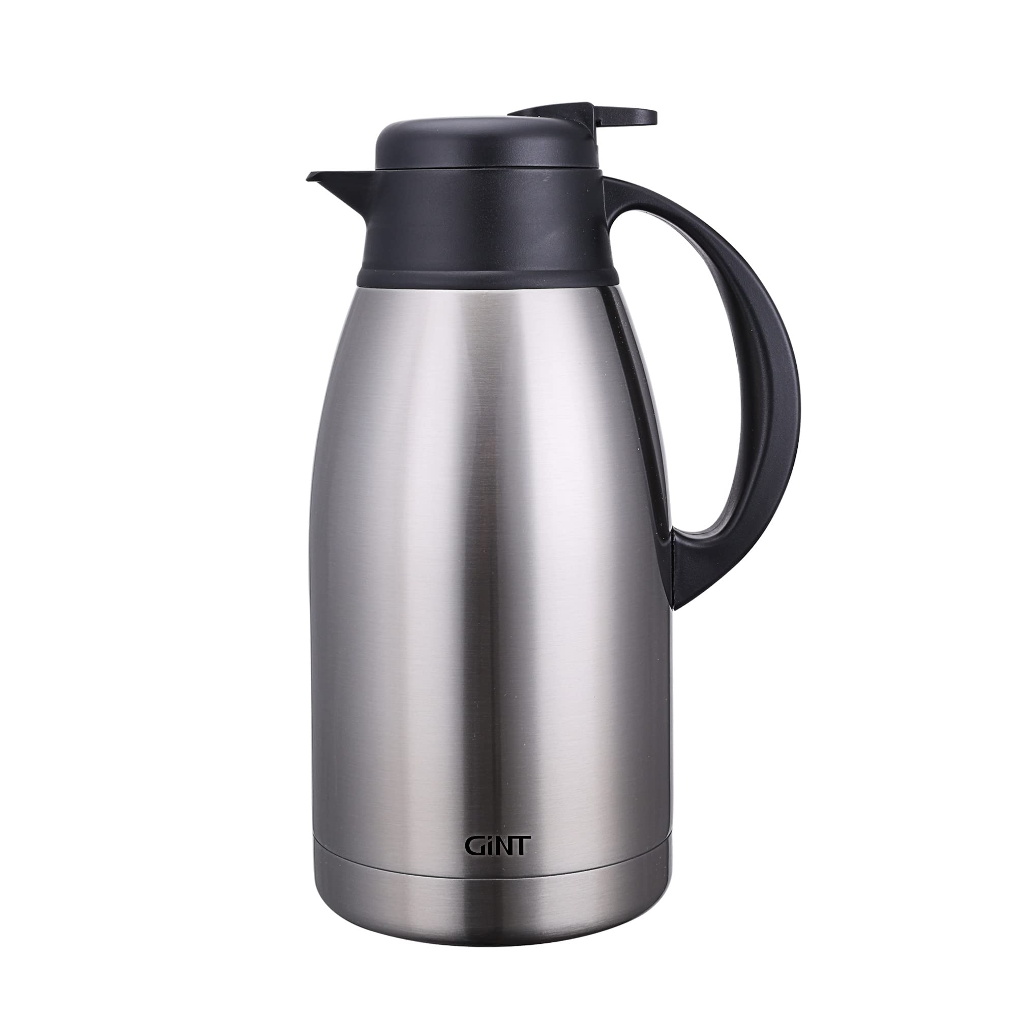 GiNT stainless steel thermal carafe top opening for easy filling and cleaning.