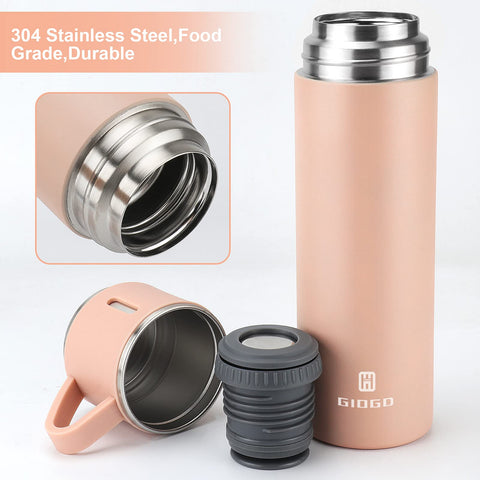 GIOGD 18/8 stainless steel body shown for lasting durability and BPA-free safety.