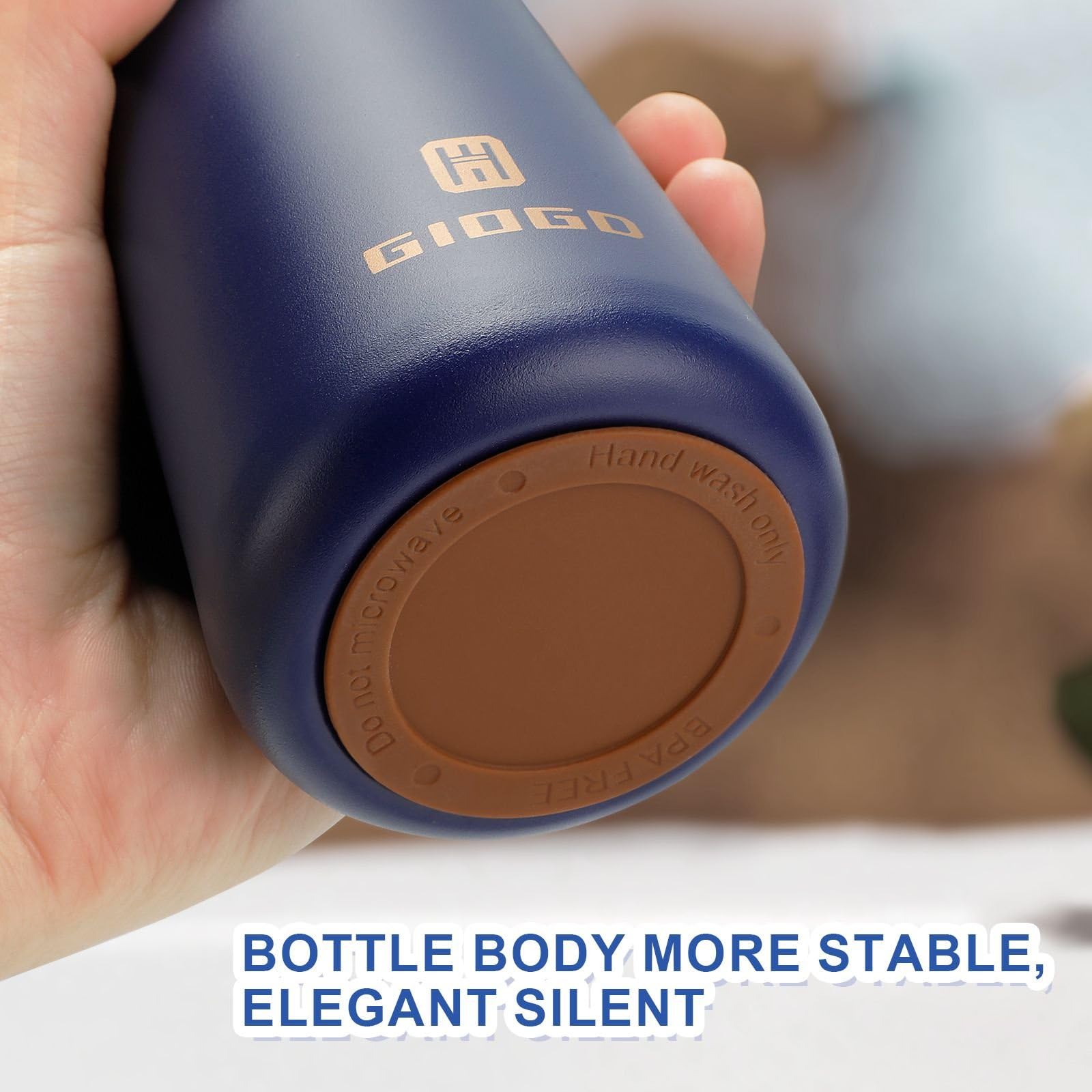 GIOGD curved body blue side view emphasizes comfortable grip