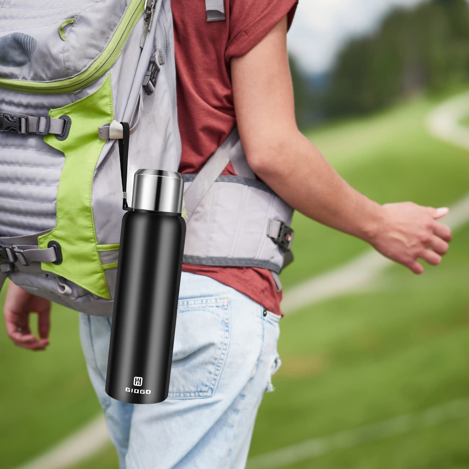 Gift-ready stainless steel GIOGD bottle suitable for celebrations