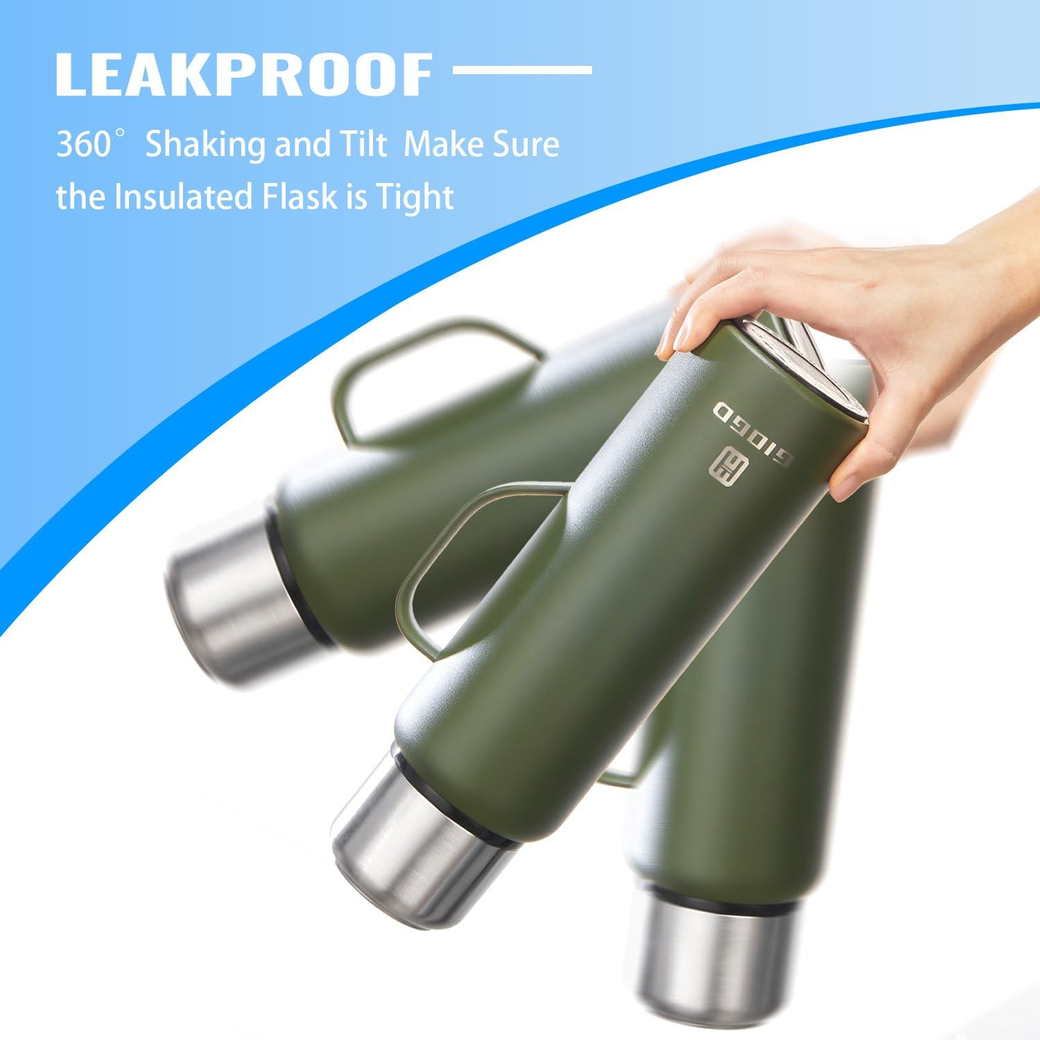 GIOGD screw-top leak-proof lid for backpack travel.