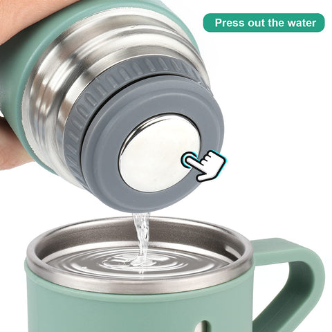 GIOGD green bottle in bag highlights portable hydration on outdoor trips.