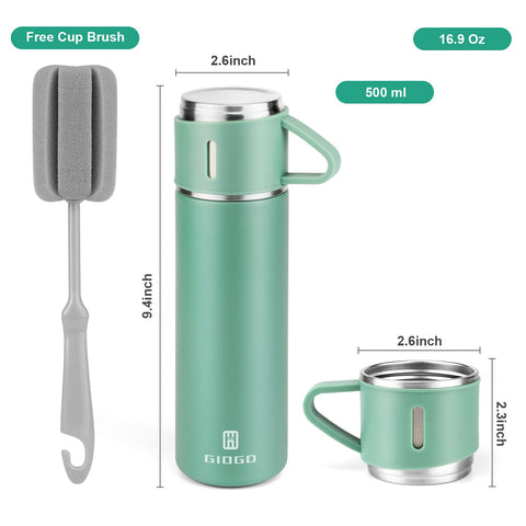 GIOGD bottle lid open showing spill-free pour and easy cup use.