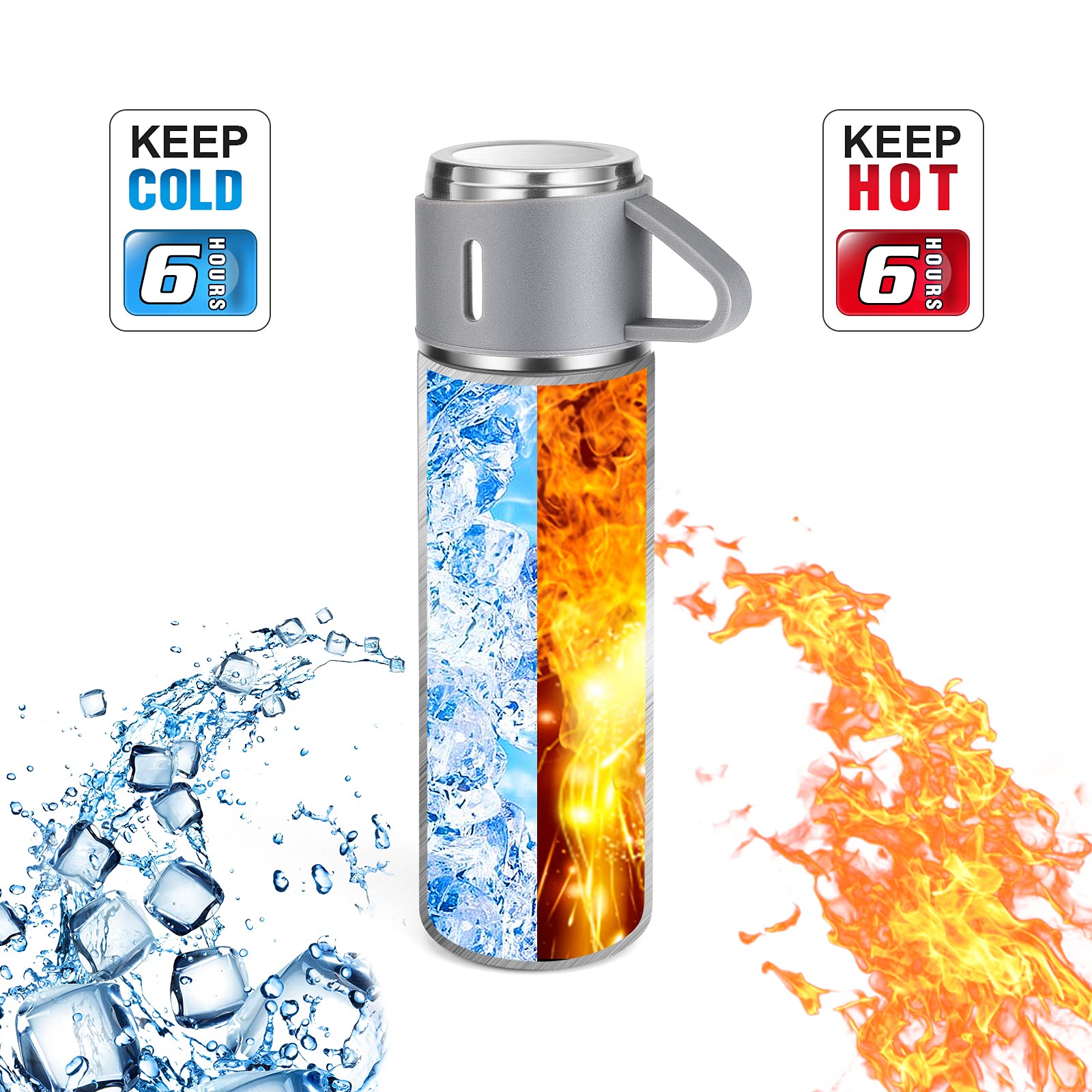 GIOGD insulation performance visual illustrating hot and cold retention for hours.