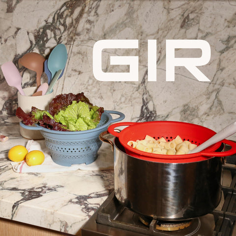 GIR Collapsible Colander dishwasher safe for easy cleanup.