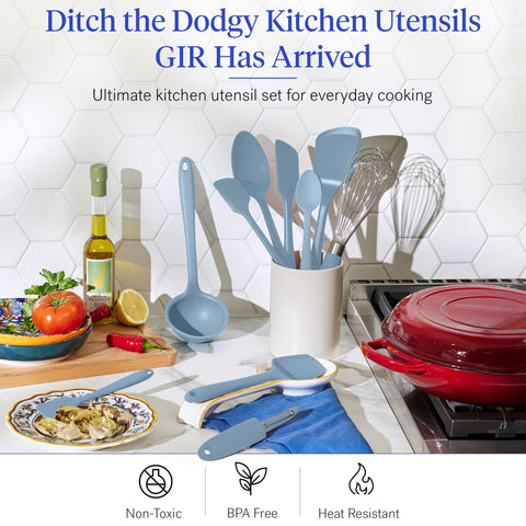 GIR Get It Right dishwasher-safe utensils simplify cleanup after cooking.