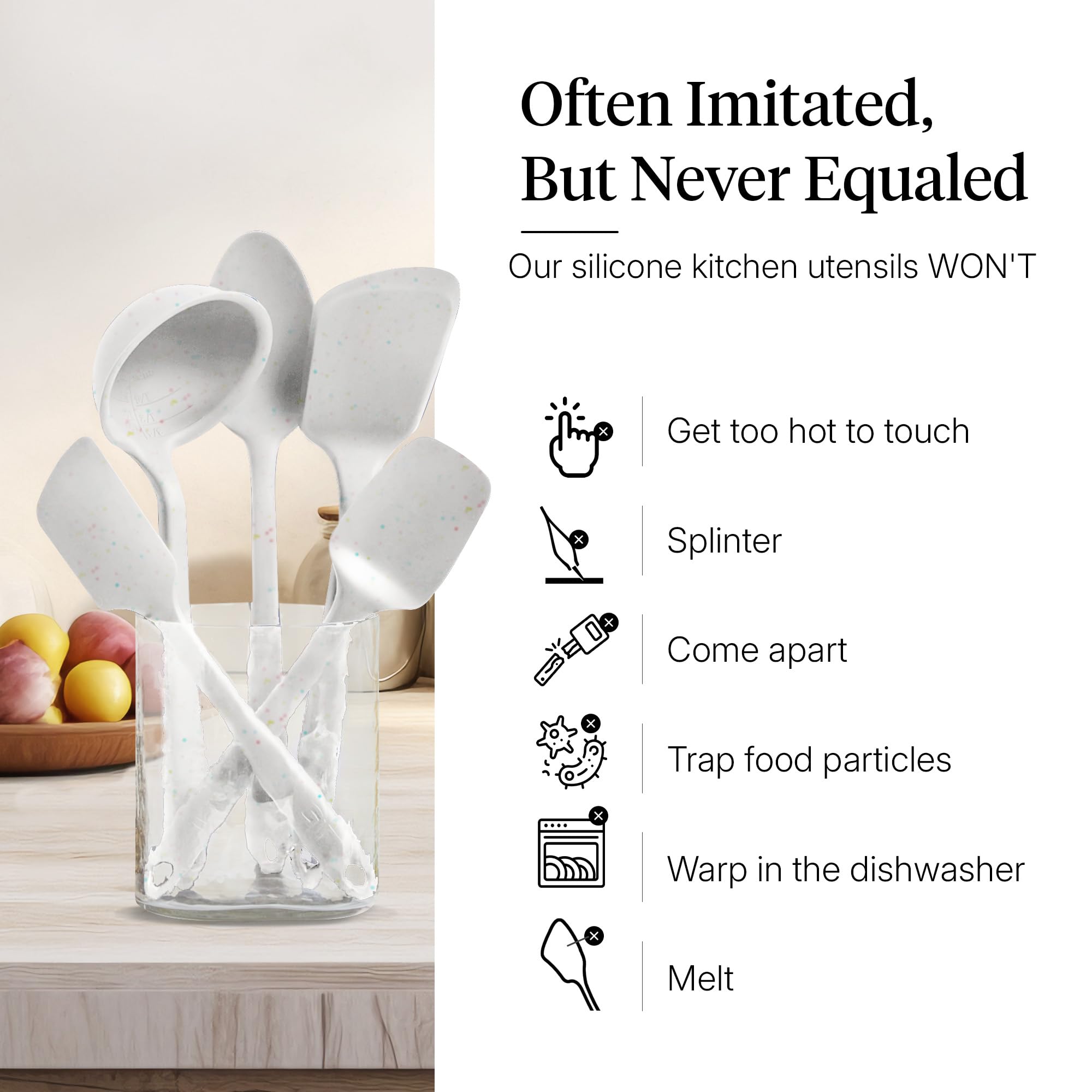 GIR Get It Right 5-Piece Turner helps flip delicate foods safely.