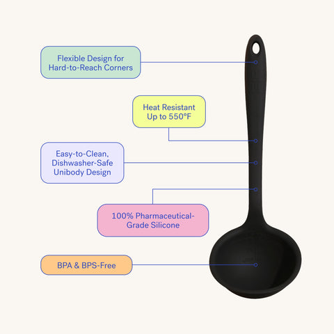GIR Get It Right ladle delivers heat resistance up to 550°F.