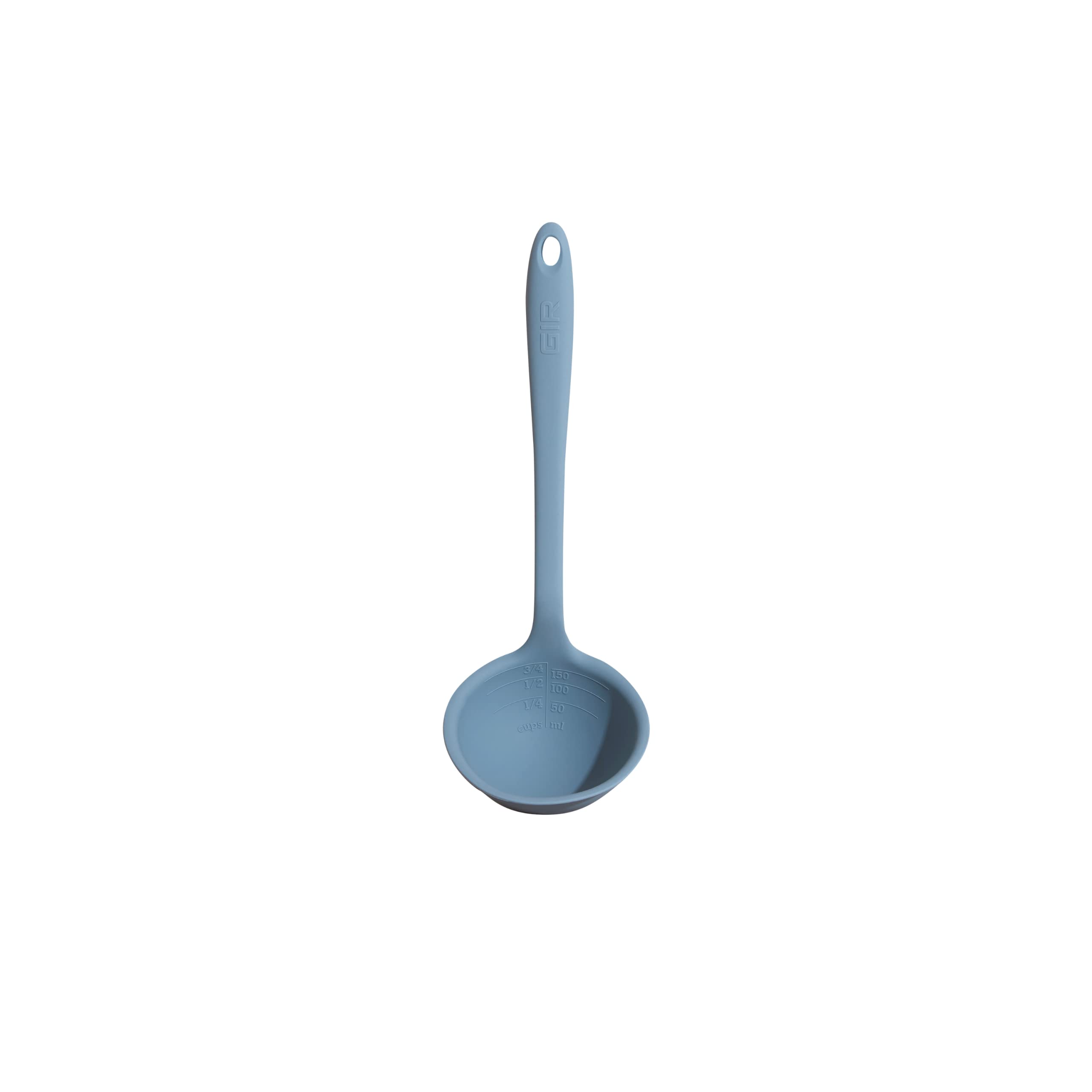 GIR Get It Right silicone ladle spoon with precision edge for spill-free pouring.