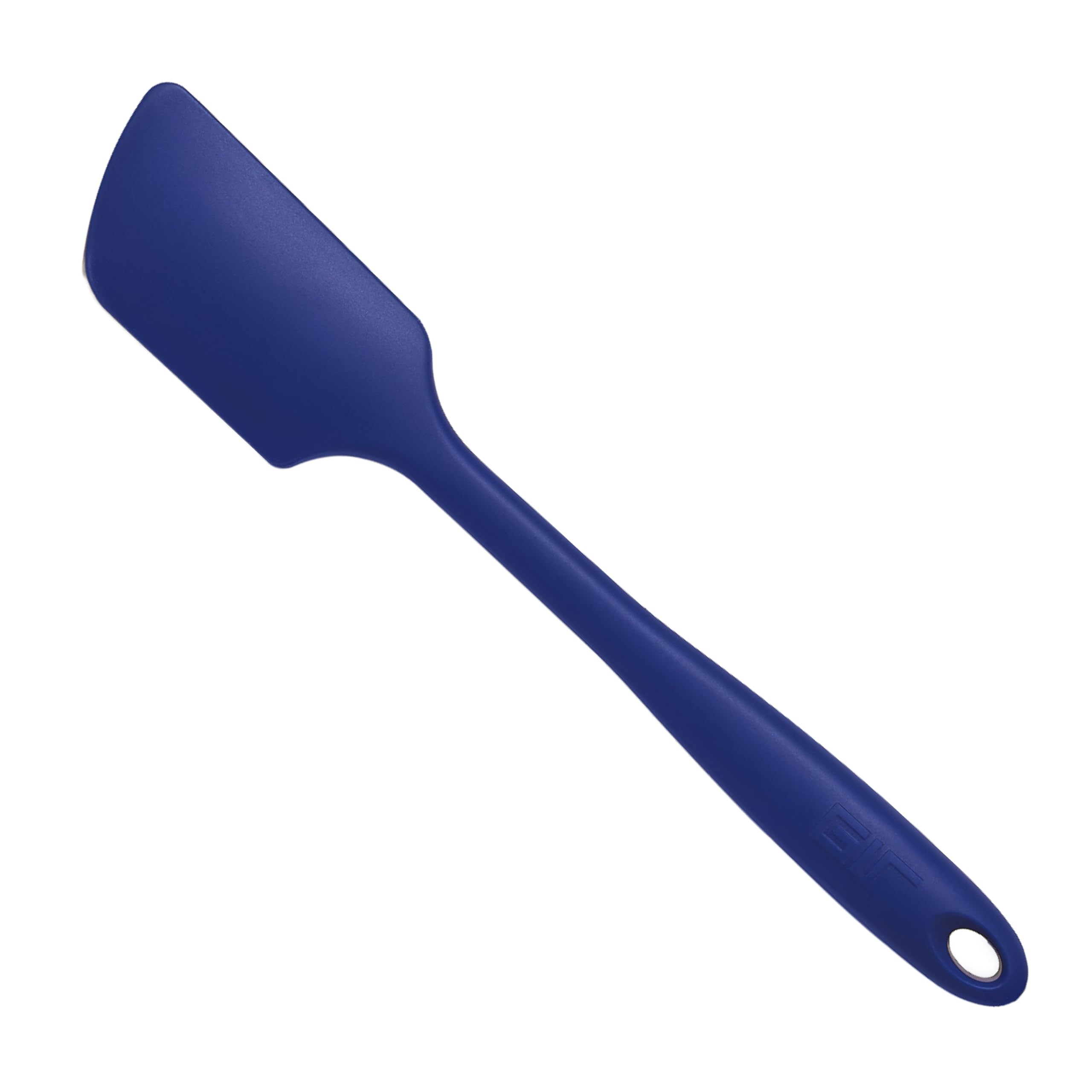 GIR Get It Right silicone spatula in navy, ideal for batter scraping and nonstick safety.