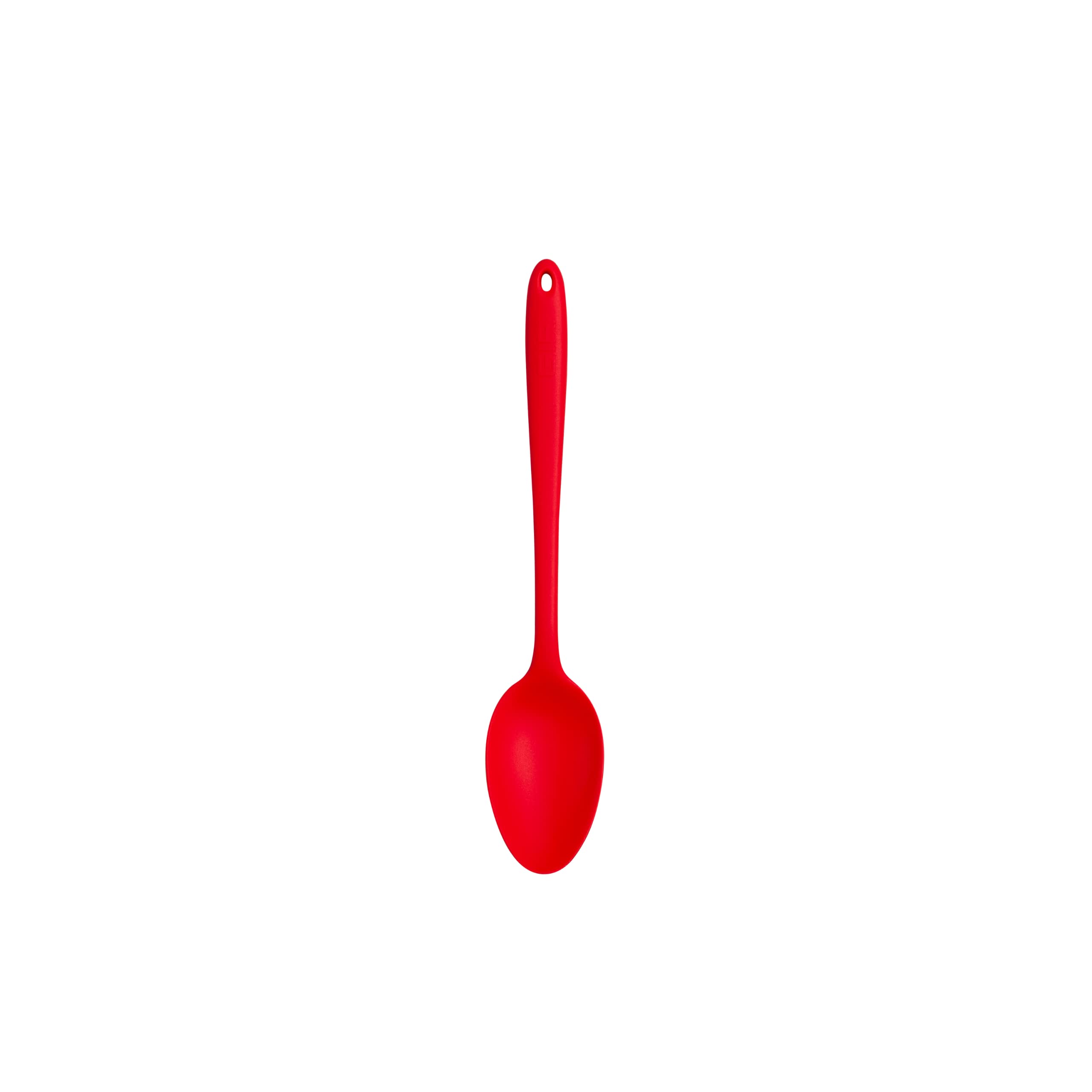 GIR Get It Right silicone spoon 13in red, heat resistant up to 425°F for nonstick cookware.