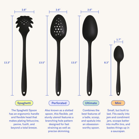GIR Get It Right spoon resists scratching nonstick surfaces during use.