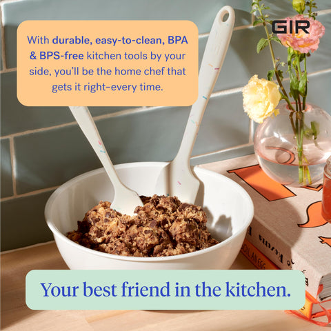 GIR spatula is gentle on nonstick cookware to prevent scratches.
