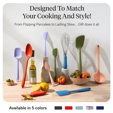 GIR nonstick-friendly spoons and spatulas protect cookware surfaces.
