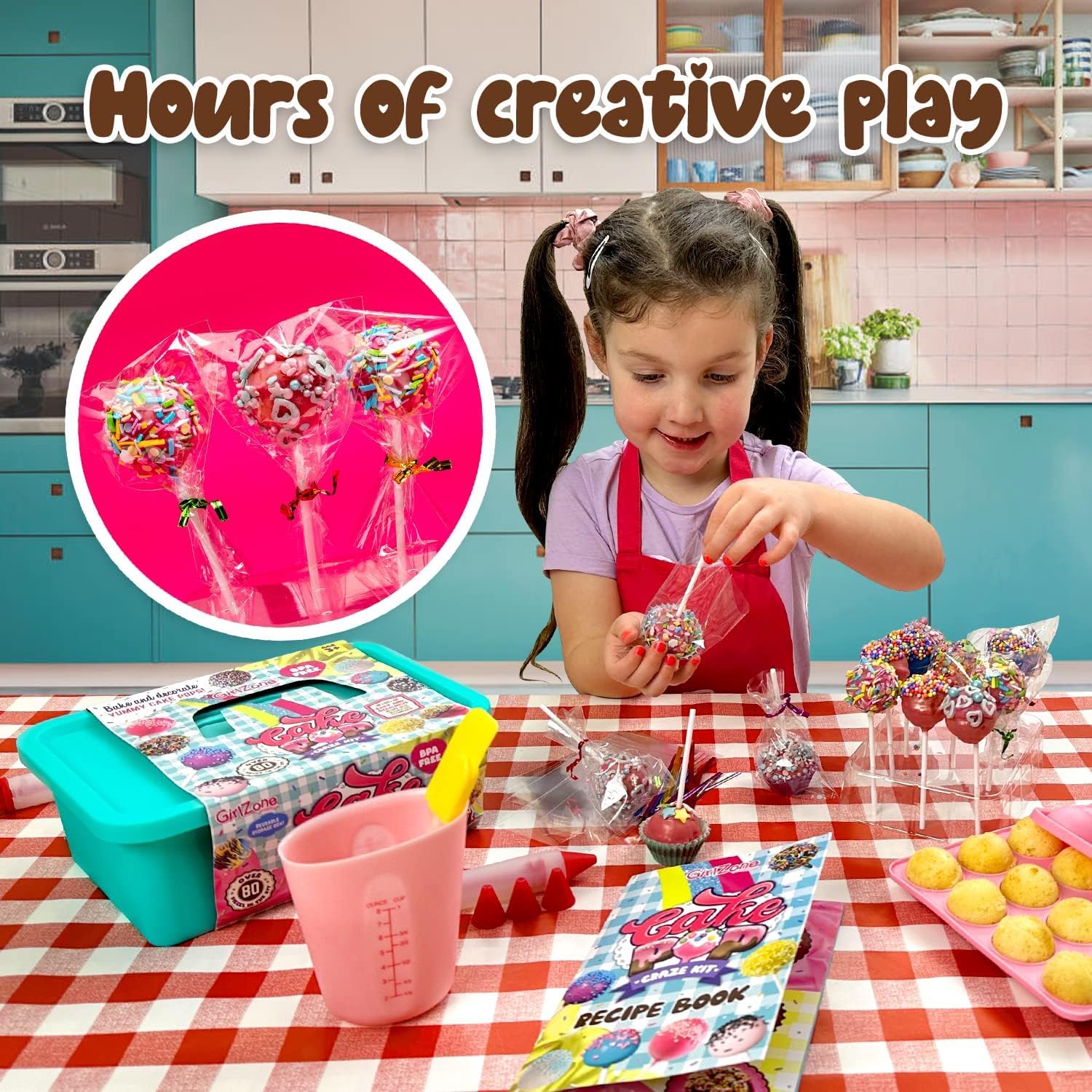 GirlZone Cake Pop Craze Kit decorating pen creates vibrant designs.