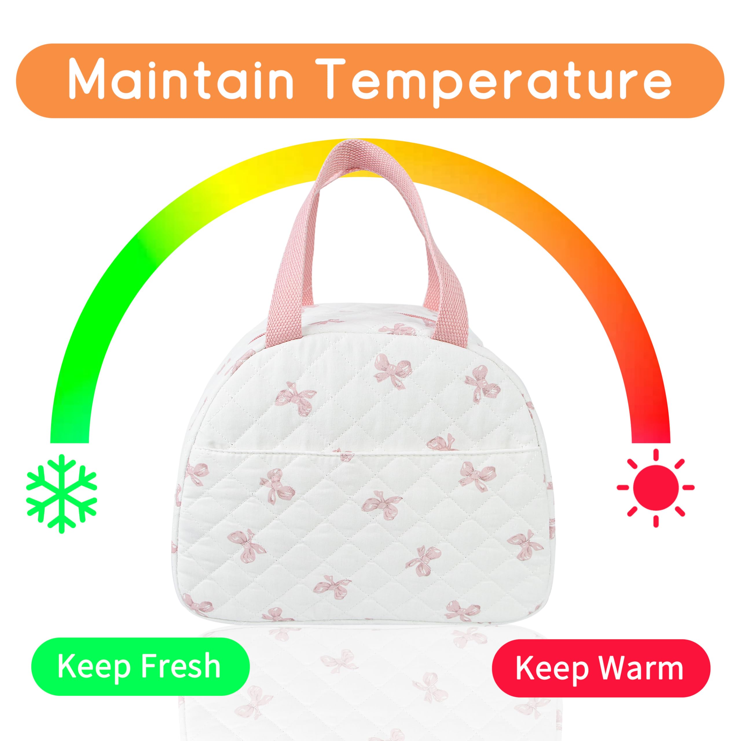 GISMTR lunch bag insulation layer keeps meals hot or cold for hours