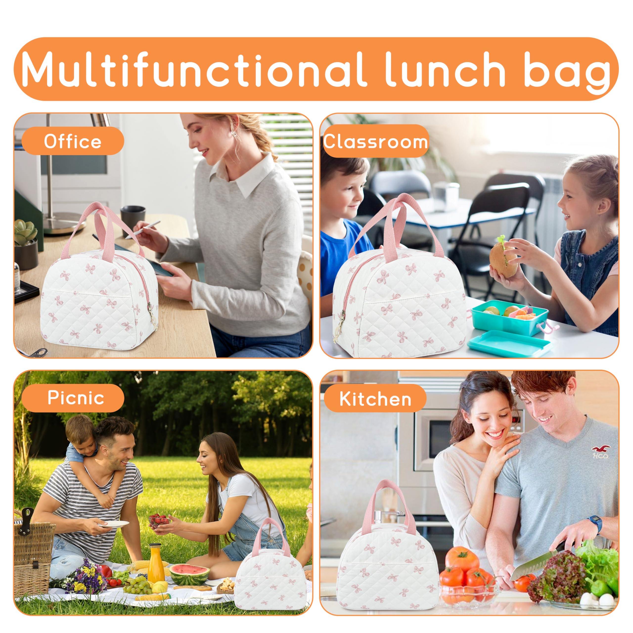 GISMTR lunch bag compact lightweight tote travels easily for errands and trips