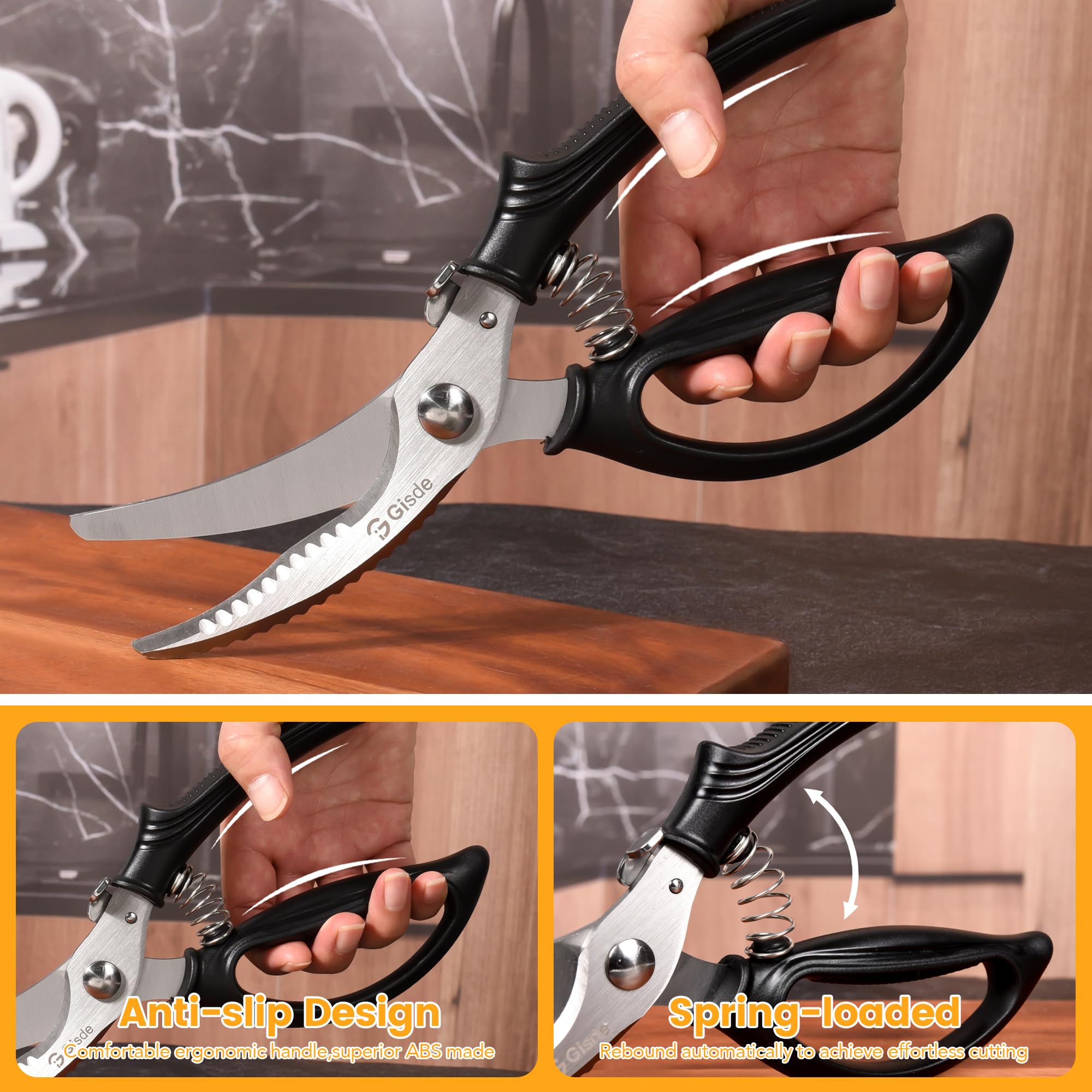 Gisde blades with nano-coating indicating durability and corrosion resistance.