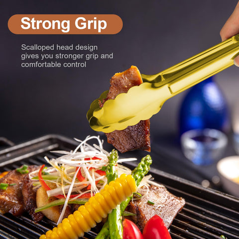 Gisly 9-inch tongs perfect for serving desserts and side dishes.