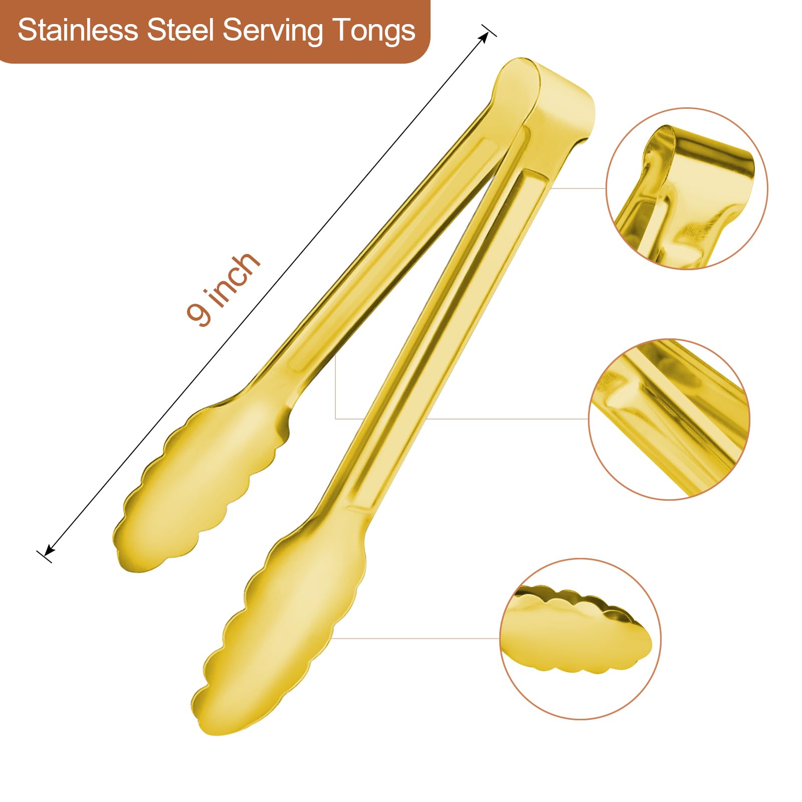 Gisly gold-plated stainless steel serving utensils add durable, stylish buffet appeal.