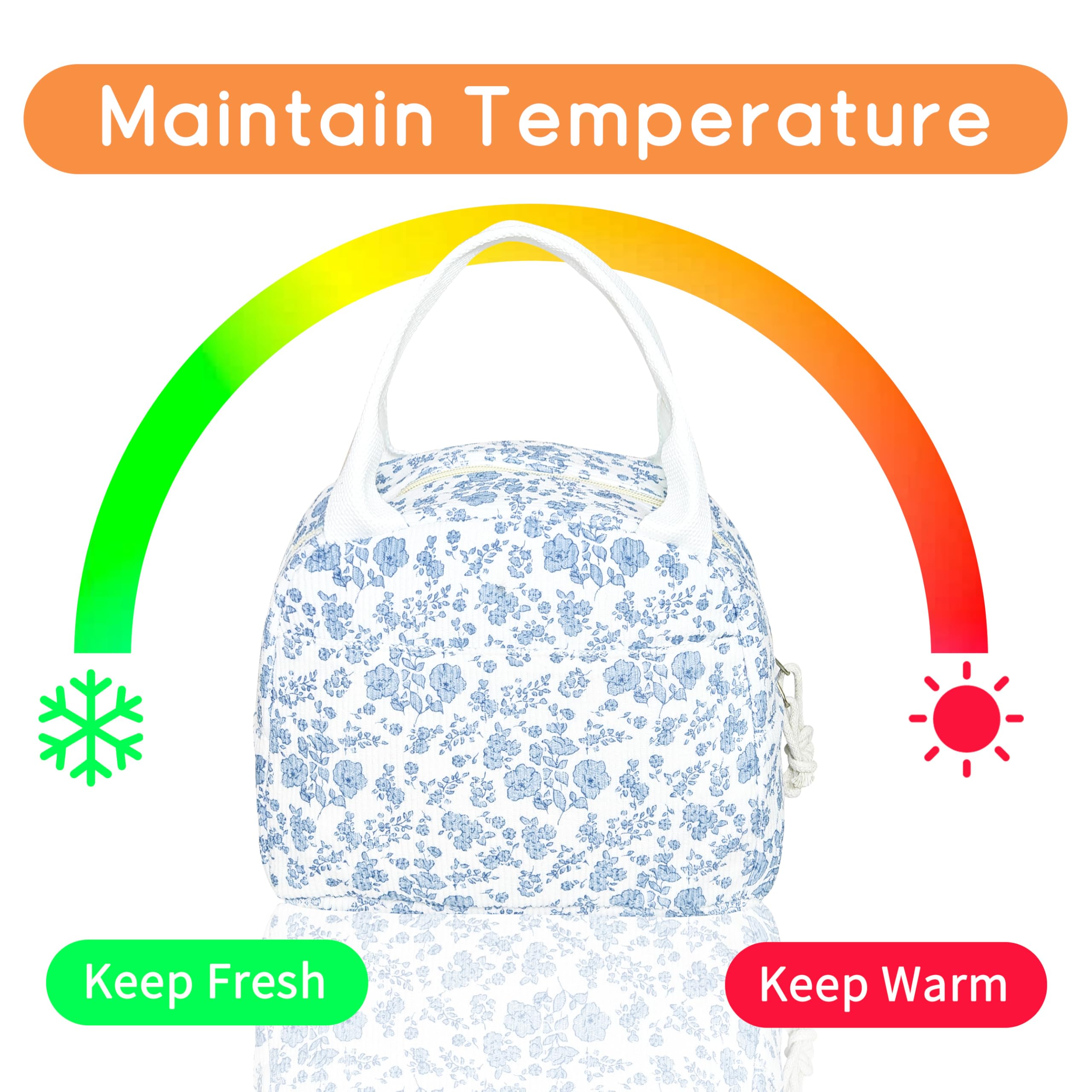 GISMTR lunch bag thermal lining close-up demonstrates long temperature retention