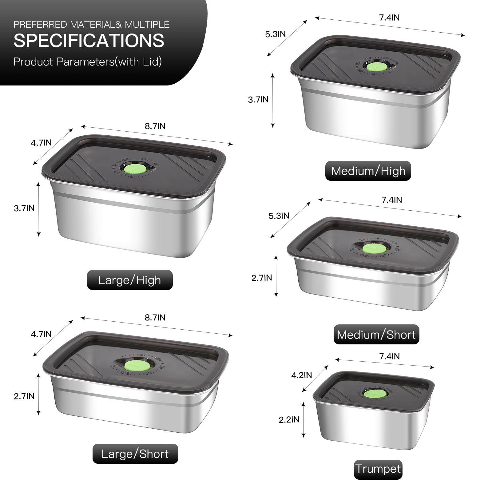 GIUOIDUO airtight lids provide leak-proof sealing for mess-free meal prep