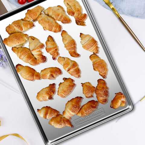 GIUOIDUO sturdy stainless steel cookie sheet delivers durable performance for daily baking.
