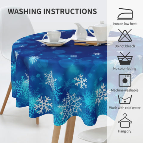 Giwawa crease-resistant round tablecloth stays neat for celebrations.