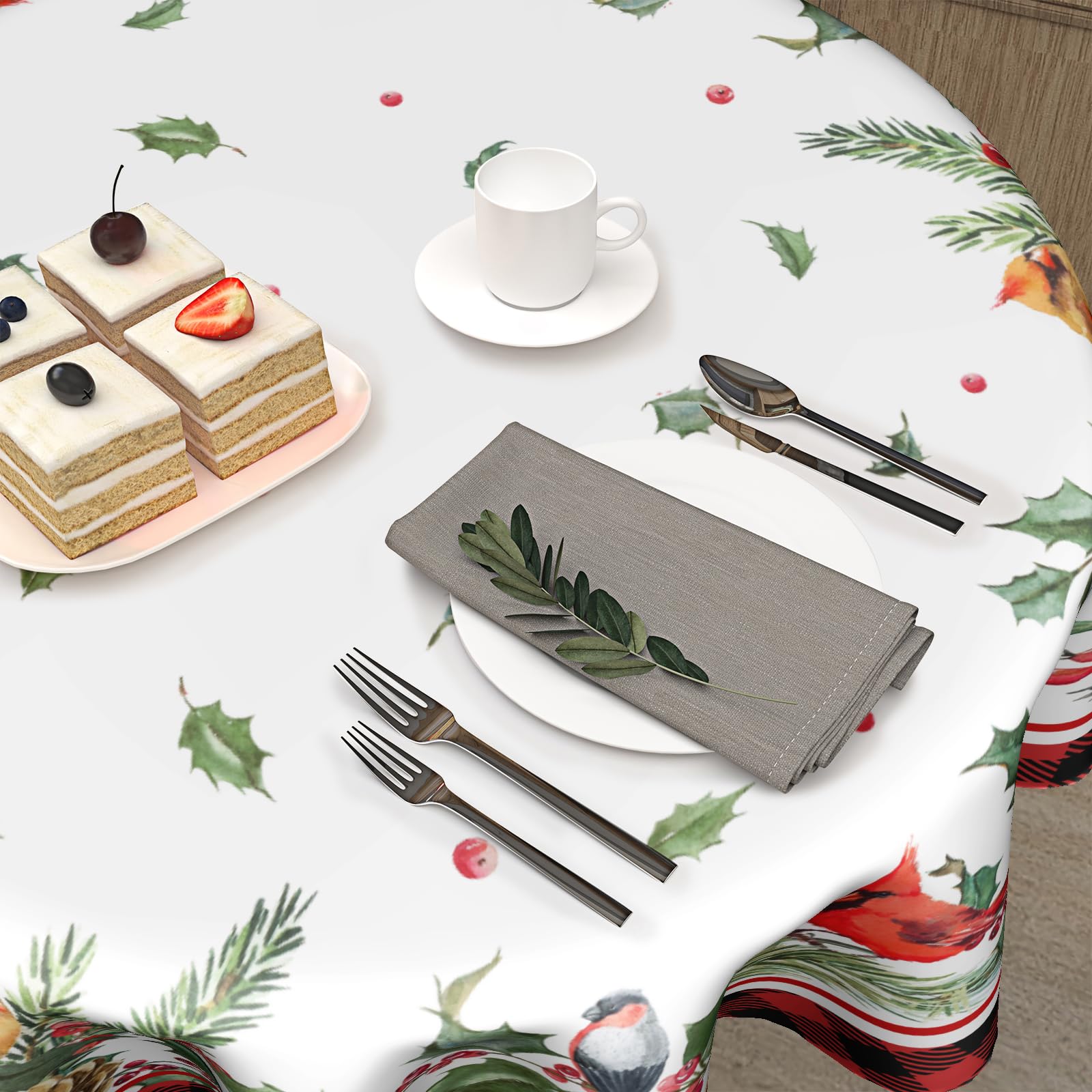 Giwawa round tablecloth is crease-resistant for quick setup and reuse.