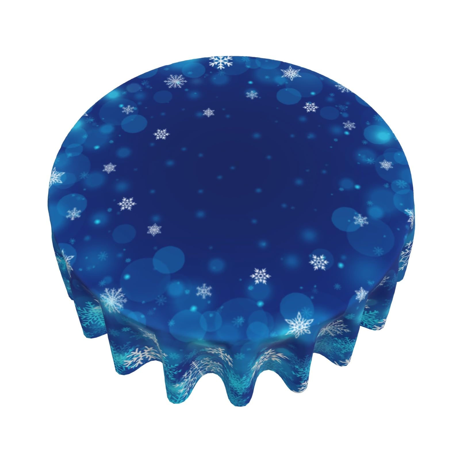 Giwawa round tablecloth protects wood from scratches and stains.