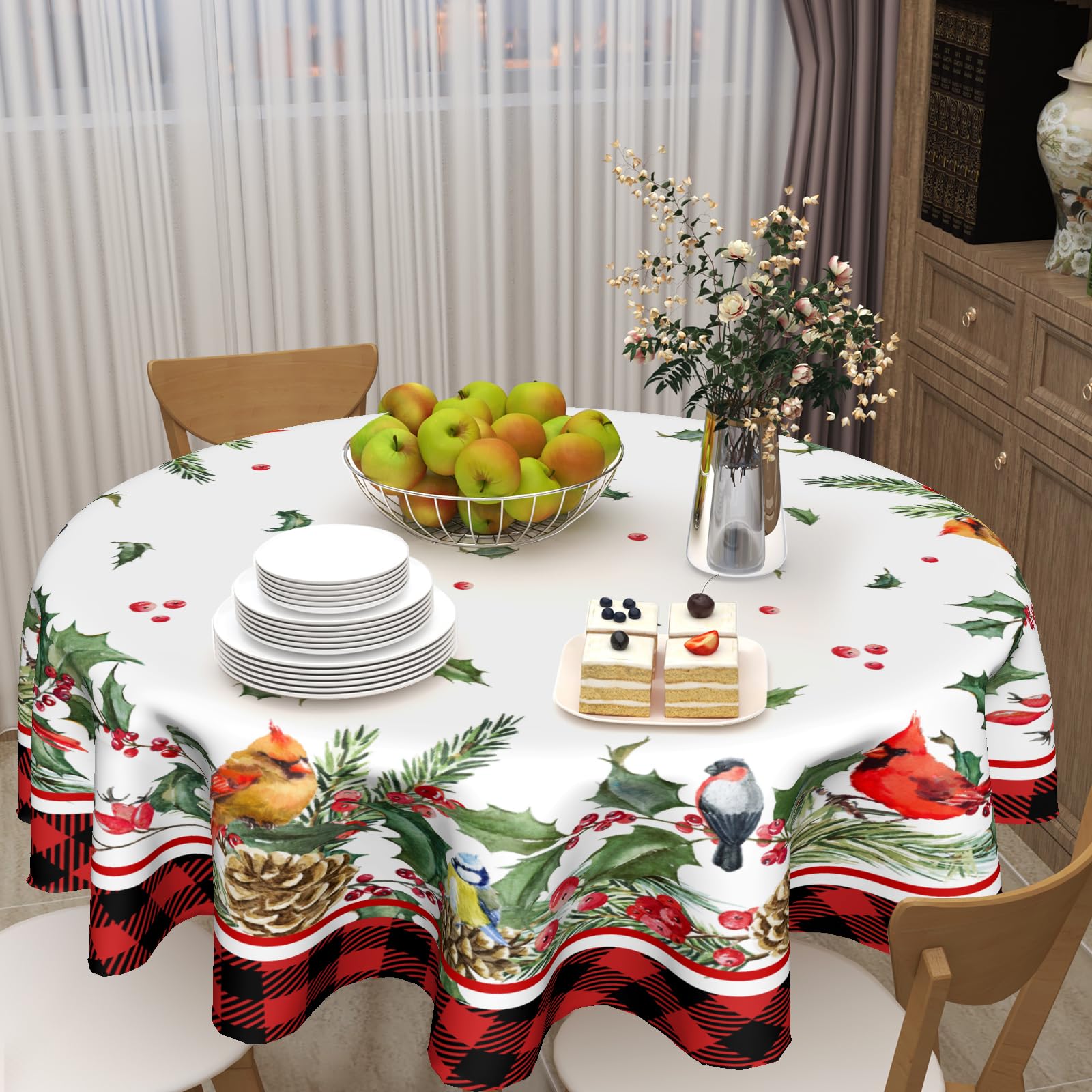 Giwawa non-slip tablecloth helps stay in place on various table surfaces for easy meals.