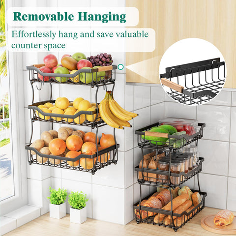 Giwil banana hooks provide easy access and extra storage.
