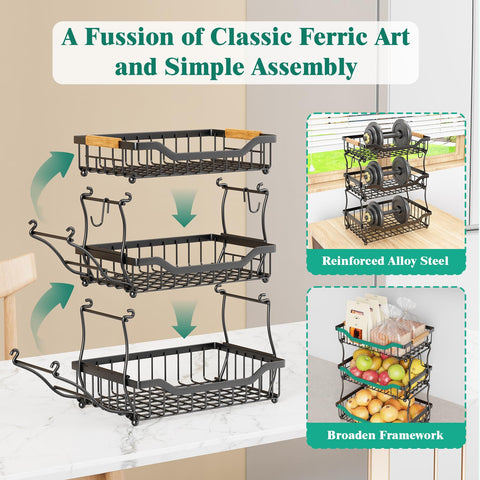 Giwil multifunction storage for fruit, vegetables, bread, and snacks.