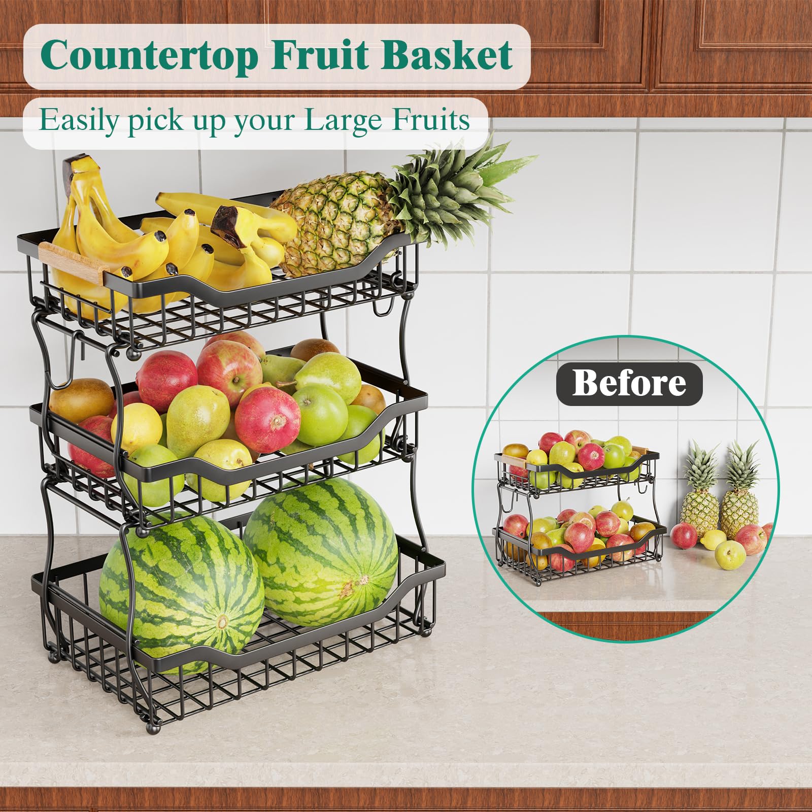 Giwil sturdy carbon steel frame resists rust for daily kitchen use.