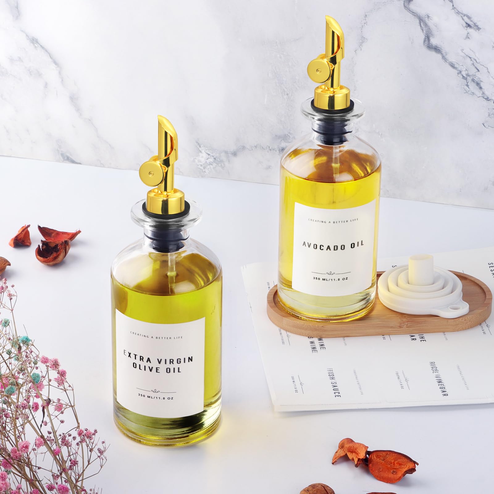 GIXSEGIE gift-ready oil dispenser set in minimalist packaging