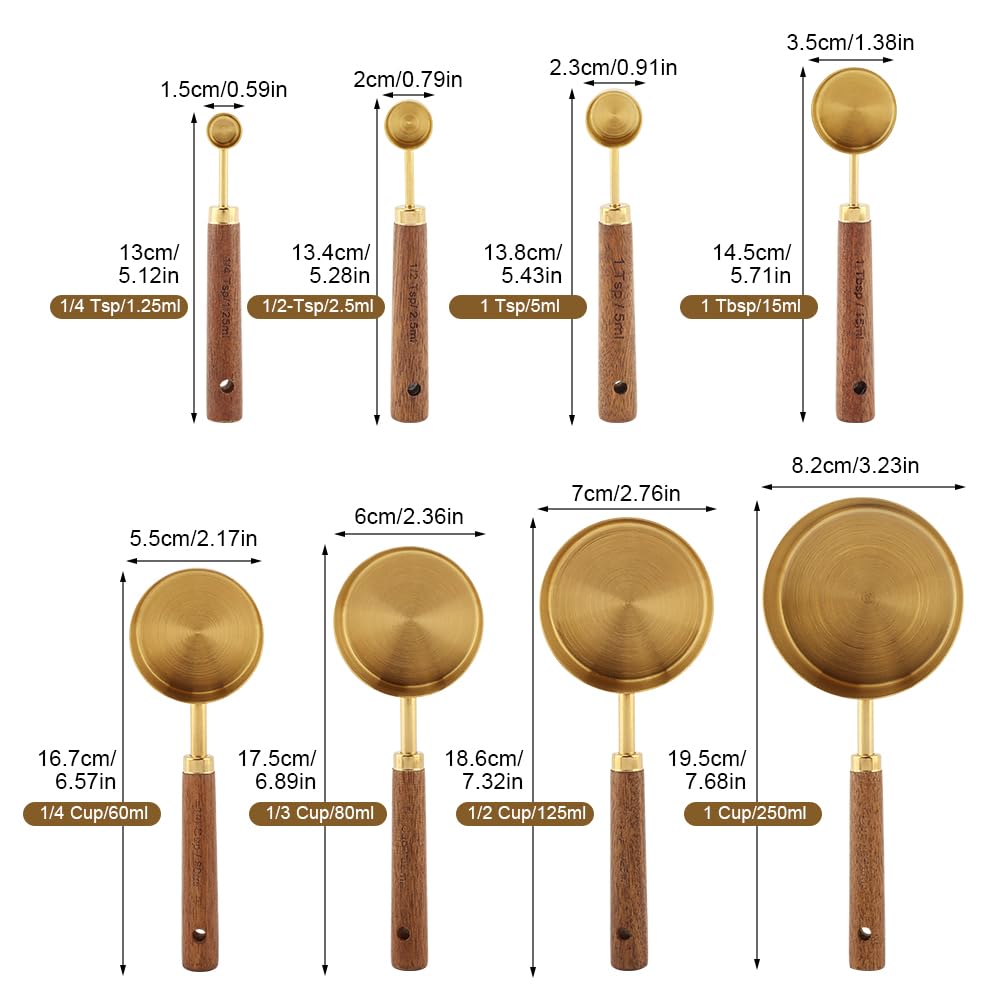 Giyochie elegant gold and wood set looks gift-ready.