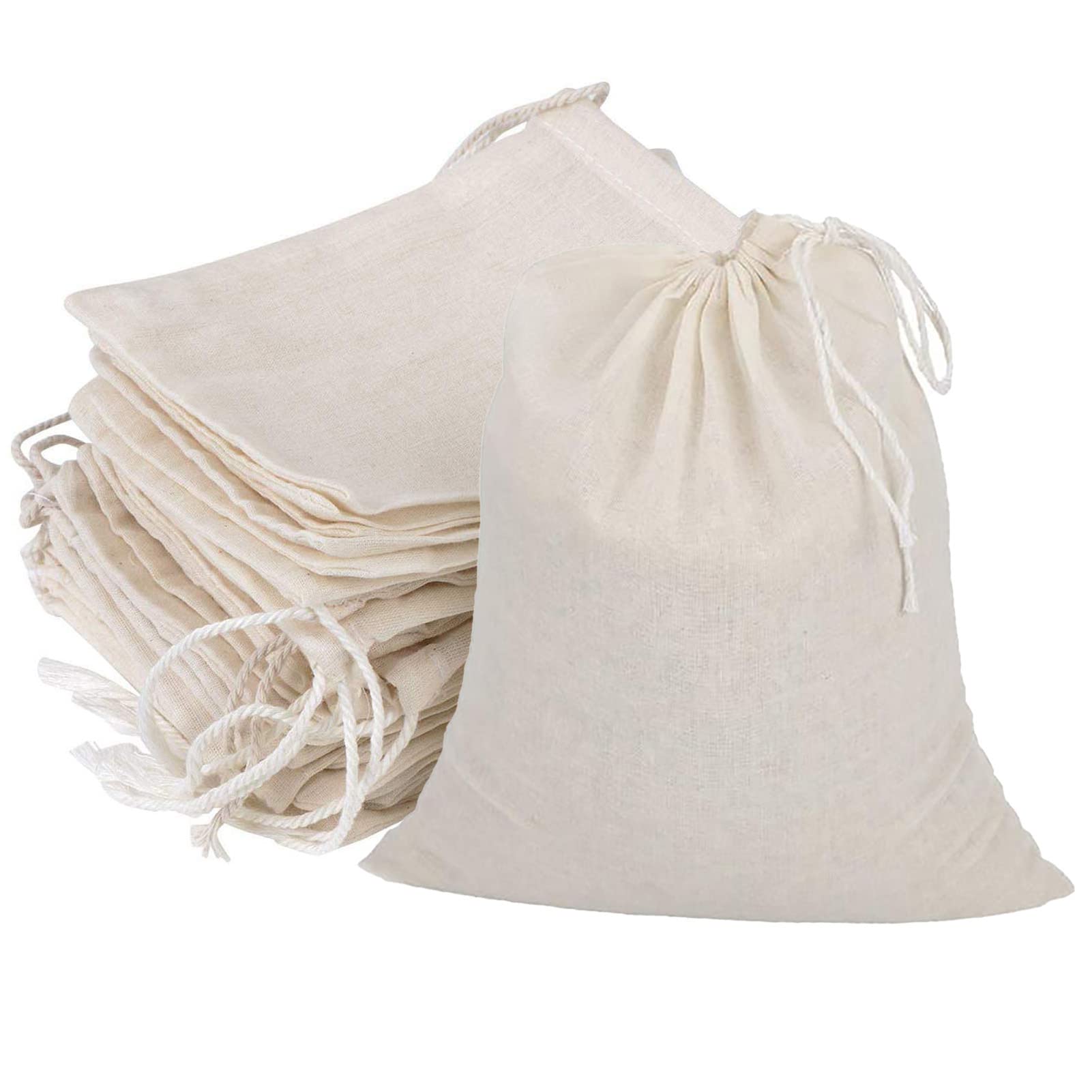 GIYOMI muslin drawstring bag 8x10 for tea brewing and aroma infusion