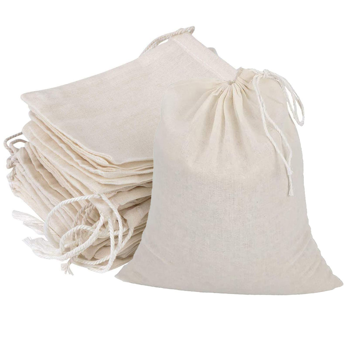GIYOMI muslin drawstring bag 8x10 for tea brewing and aroma infusion