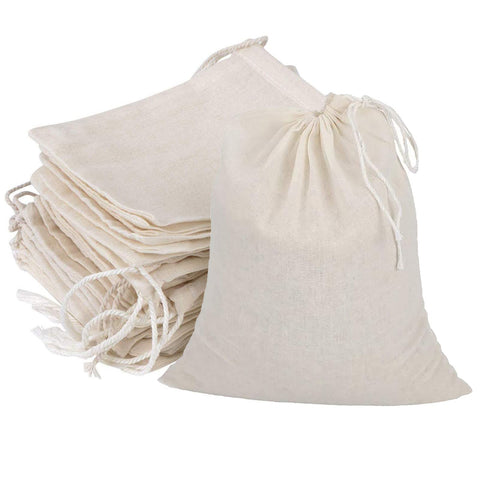GIYOMI muslin drawstring bag 8x10 for tea brewing and aroma infusion
