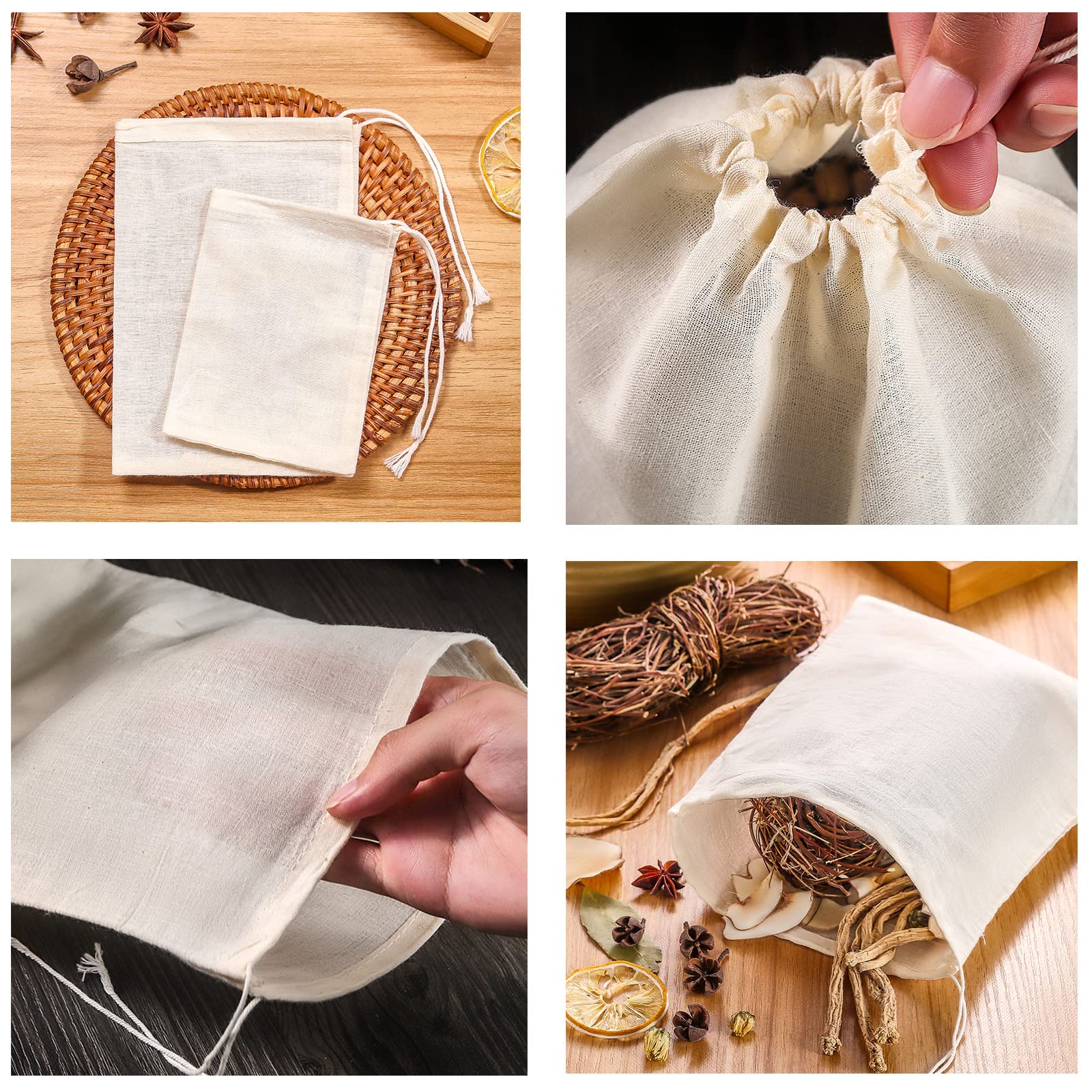 Natural unbleached cotton GIYOMI bag preserves flavors safely