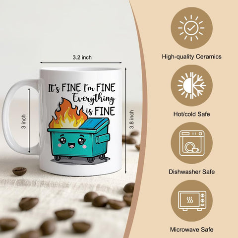 Gkodw mug back print reveals complementary design for coworkers and friends.