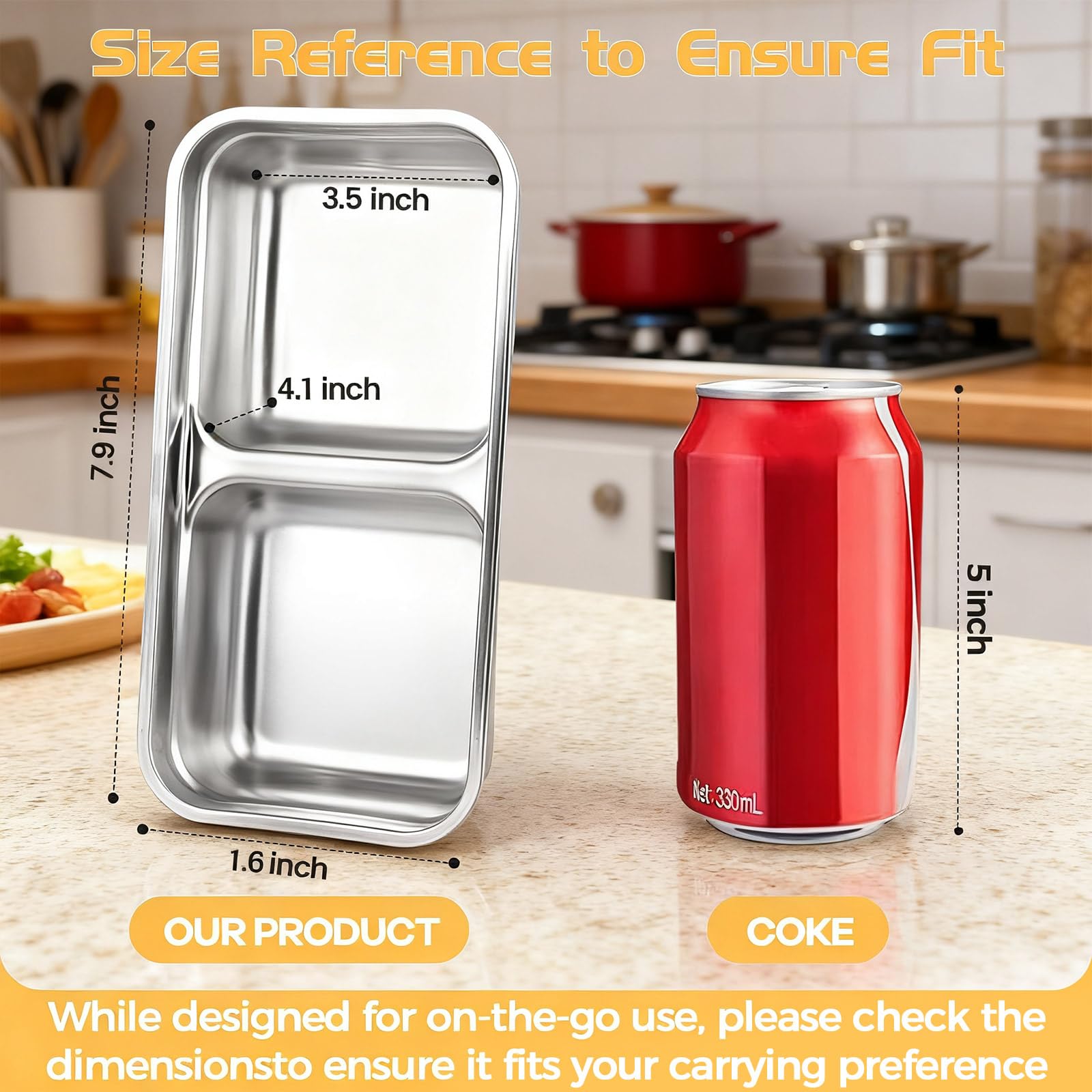 Gksuu stainless steel containers with airtight lids keep fruit fresh on the go.