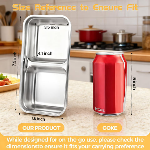 Gksuu stainless steel containers with airtight lids keep fruit fresh on the go.
