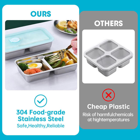 Gksuu dual-compartment design keeps snacks separated for freshness.