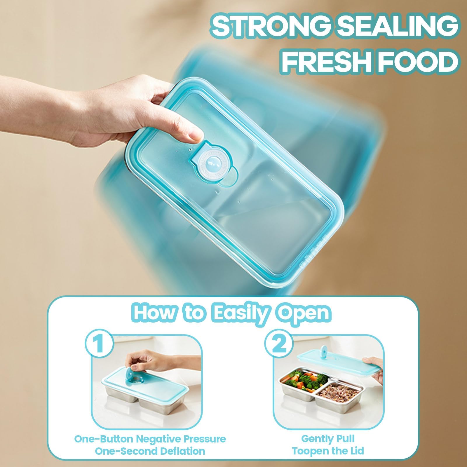 Gksuu portable, lightweight snack box fits into backpacks and bags.